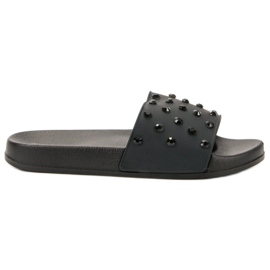 Pantuflas cómodas para mujer negro Pantuflas cómodas para mujer negro