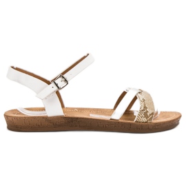 Seastar Sandalias planas de moda blanco