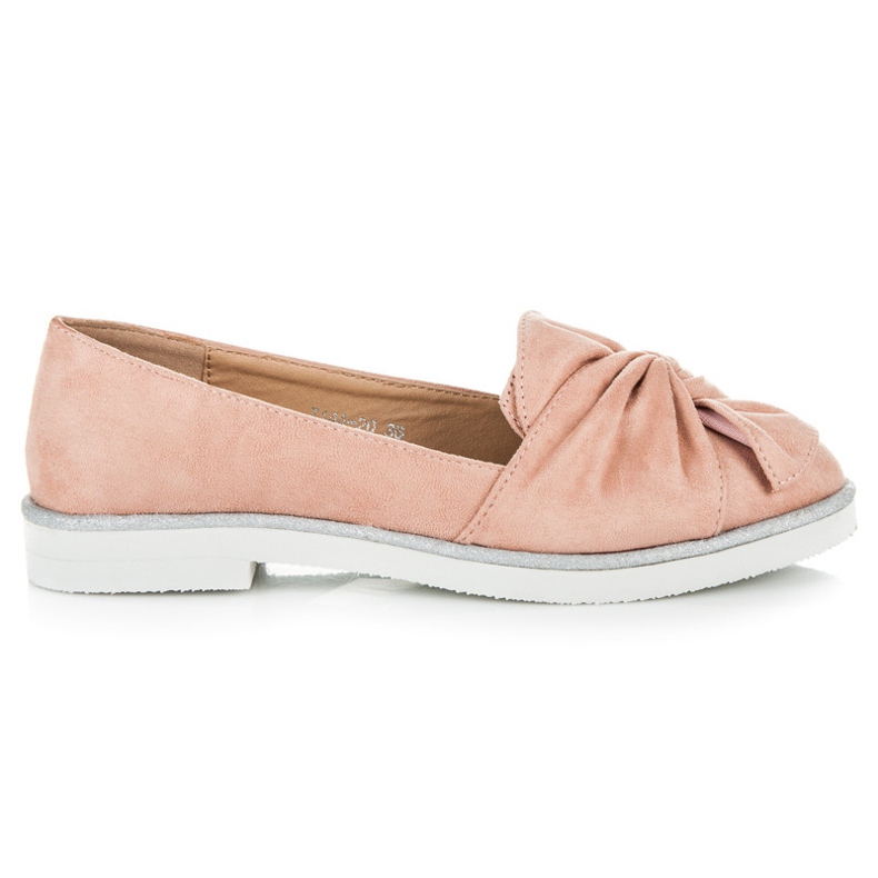 Vices Zapatos de ante con adornos de purpurina rosado