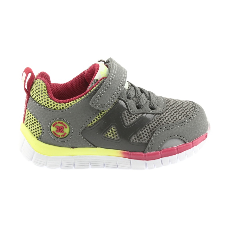 Zapatillas deportivas American Club ES35 gris amarillo rojo