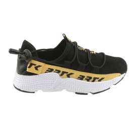 Zapatilla deportiva negra Bartek 55109 plantilla piel negro amarillo