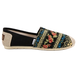 Lady Fashion Zapatillas Slip On Boho negro multicolor