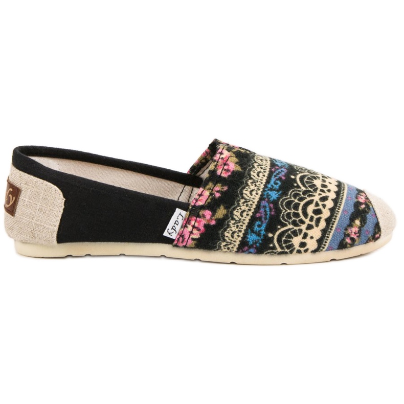 Lady Fashion Zapatillas Slip On Boho negro multicolor