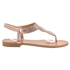 SHELOVET Sandalias japonesas sin cordones amarillo