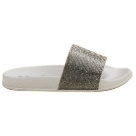 Queen Vivi Pantuflas con Cristales blanco
