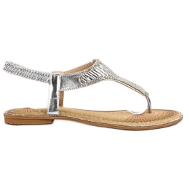 Encor Sandalias con cristales gris
