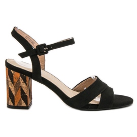 Filippo Sandalias en tacones altos de corcho negro