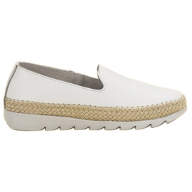Filippo Zapatos de cuero sin cordones blanco