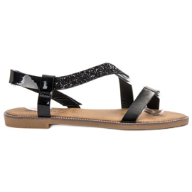 Sweet Shoes Sandalias lacadas sin cordones negro