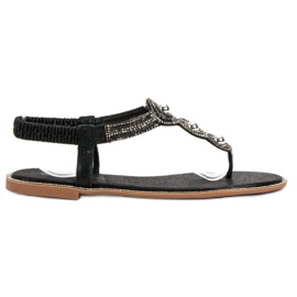 SHELOVET Sandalias negras con adornos negro