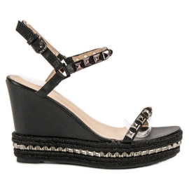 BIG DREAMS Sandalias con cuña Rock negro BIG DREAMS Sandalias con cuña Rock negro
