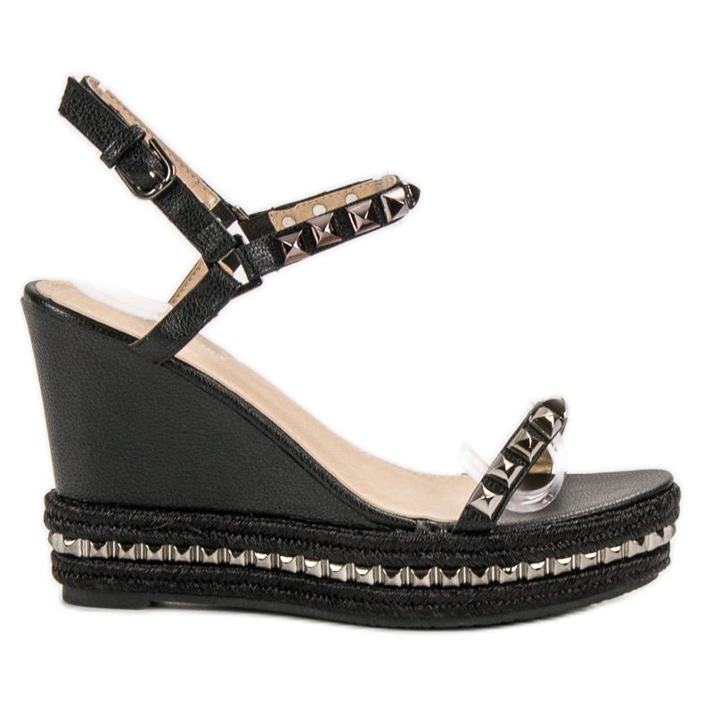 BIG DREAMS Sandalias con cuña Rock negro BIG DREAMS Sandalias con cuña Rock negro