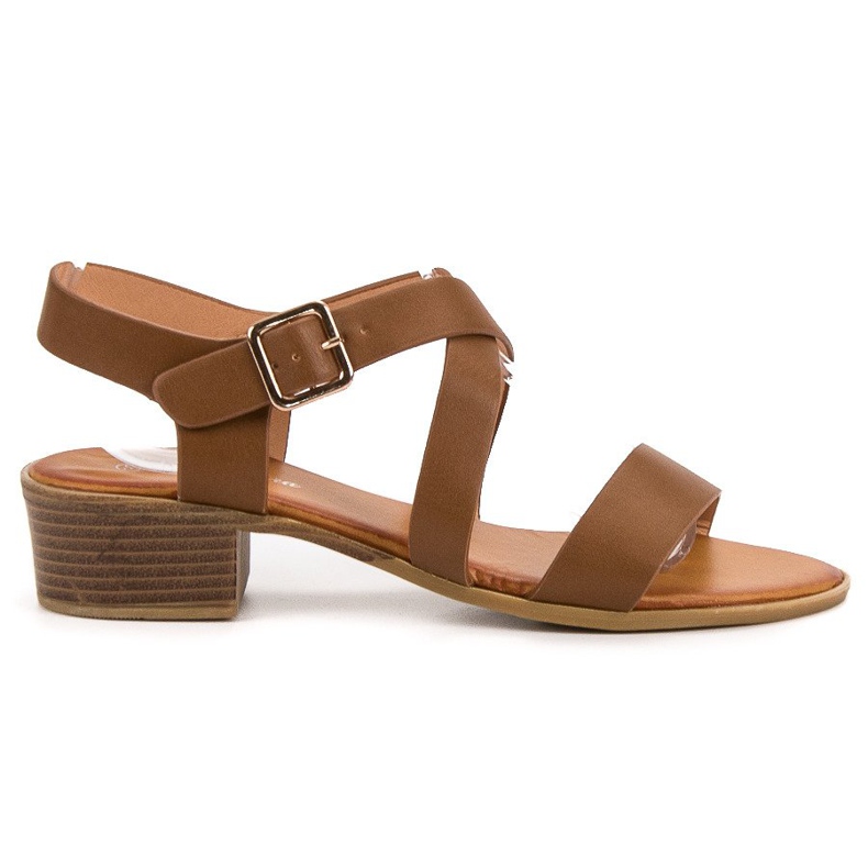 Primavera Sandalias de tacón marrón Primavera Sandalias de tacón marrón