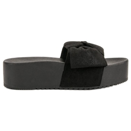 Queen Vivi Zapatillas de ante en la plataforma negro
