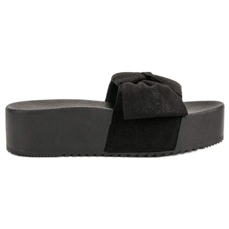 Queen Vivi Zapatillas de ante en la plataforma negro