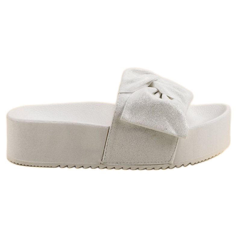 Queen Vivi Zapatillas de ante en la plataforma blanco