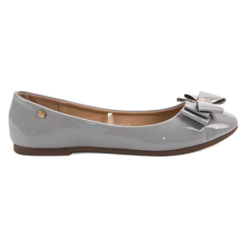Bailarinas lacadas con lazo VINCEZA gris