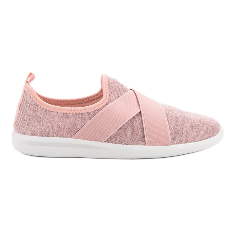 Ideal Shoes Calzado deportivo sin cordones rosado