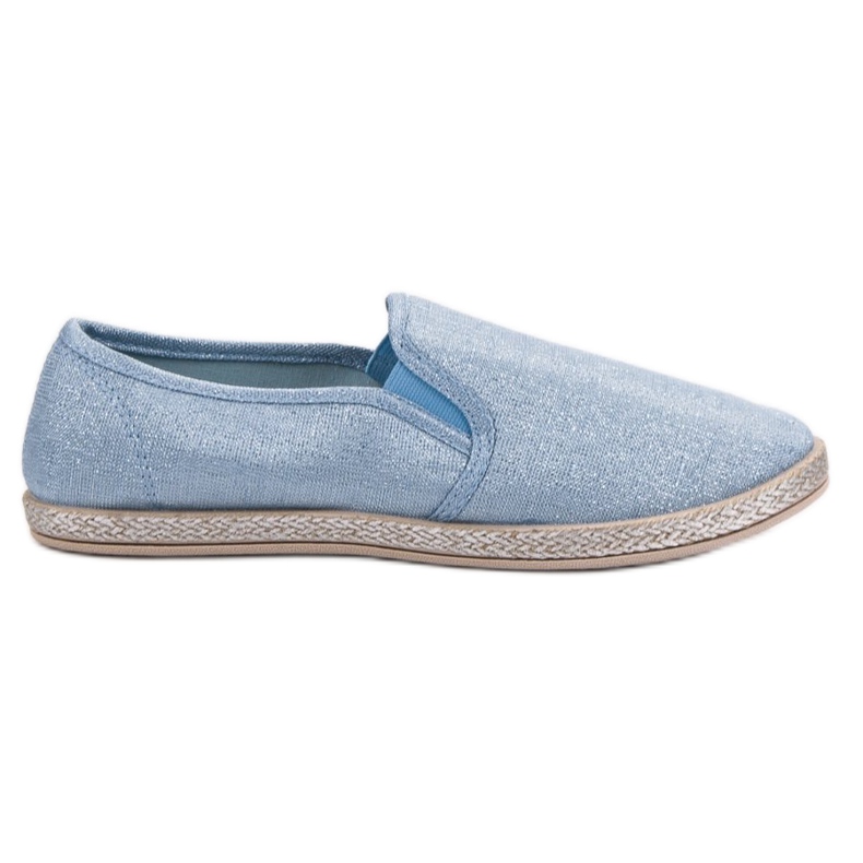 Ideal Shoes Slipons cómodos azul