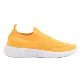 Weide Calzado textil de moda amarillo
