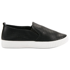 SHELOVET Slipons calados negro