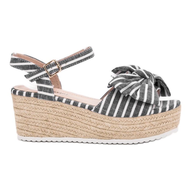 Seastar Sandalias de cuña con lazo gris Seastar Sandalias de cuña con lazo gris