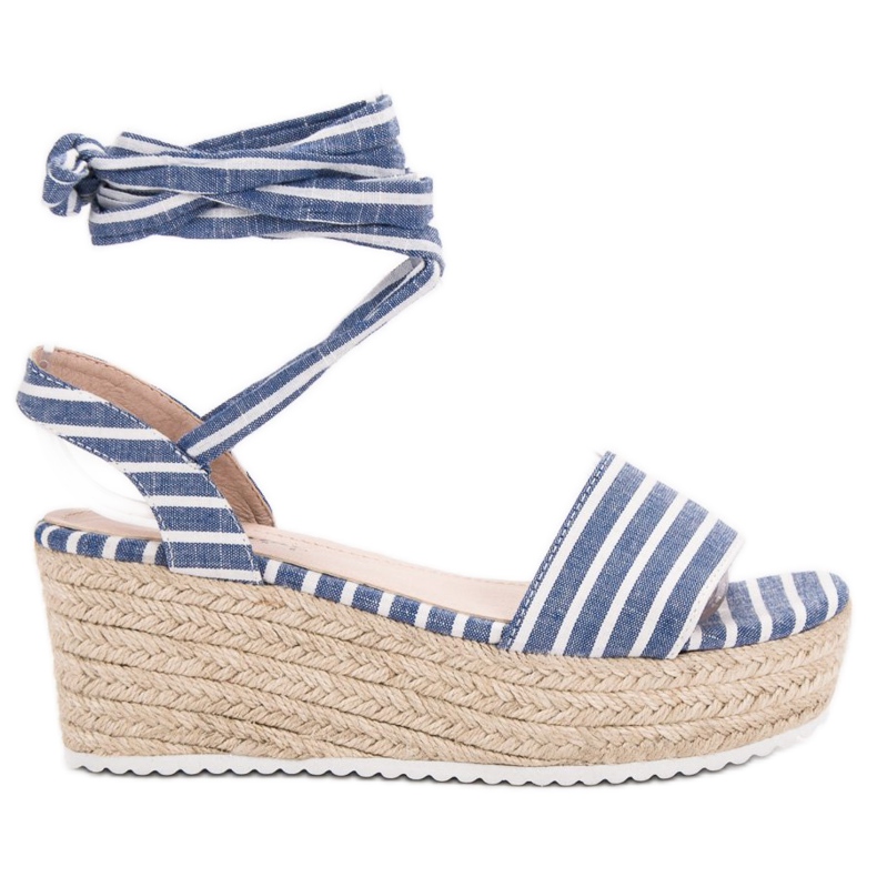 Seastar Sandalias de rayas en cuña azul Seastar Sandalias de rayas en cuña azul