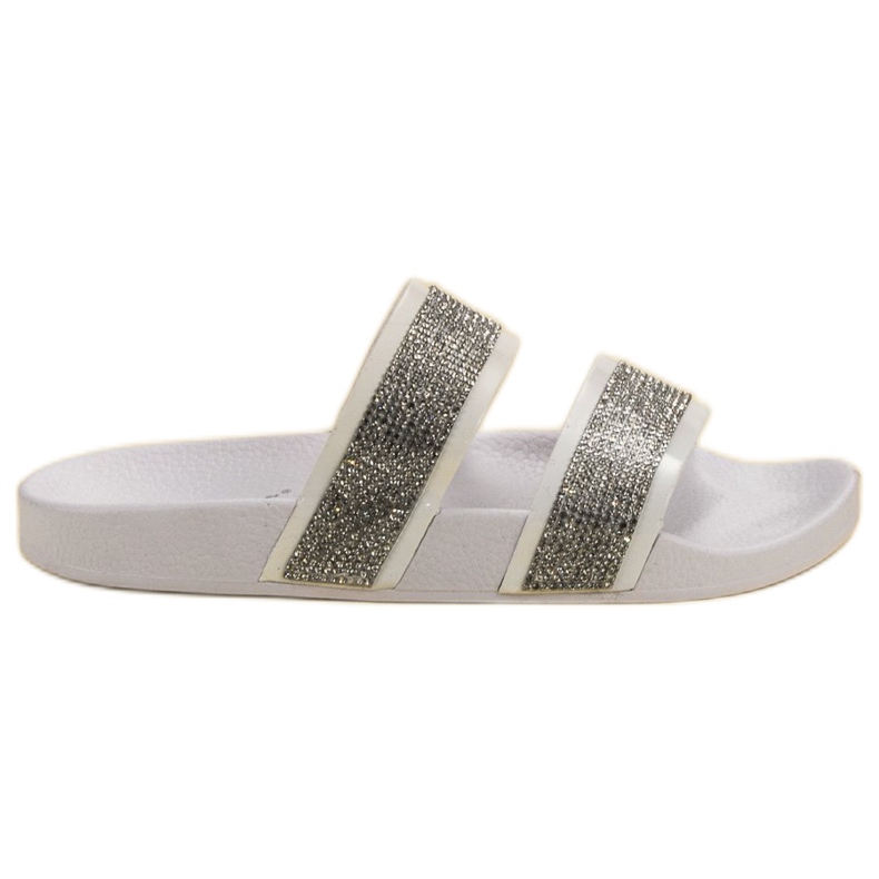 Seastar Pantuflas Blancas Con Cristales blanco multicolor