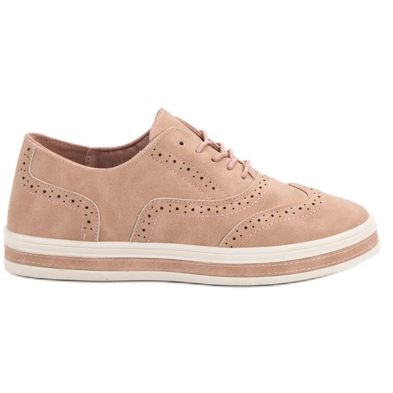 SHELOVET Zapatos brogue en polvo rosado