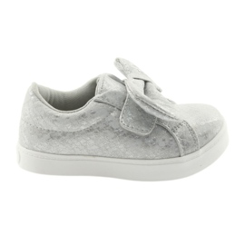 Zapatillas American Club con lazo plateado ES23 gris
