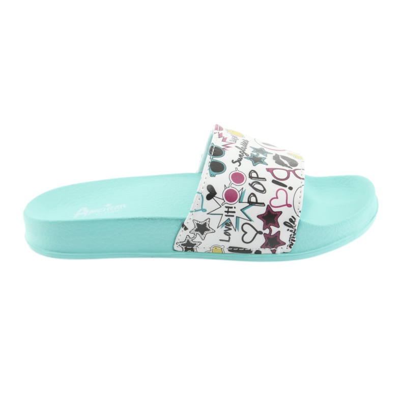 Pantuflas de anteojos de sol con perfil verde de American Club blanco negro rosado