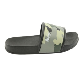 Pantuflas de camuflaje con perfil Green American Club negro verde