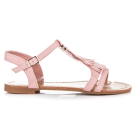 Queen Vivi Sandalias con Flecos rosa