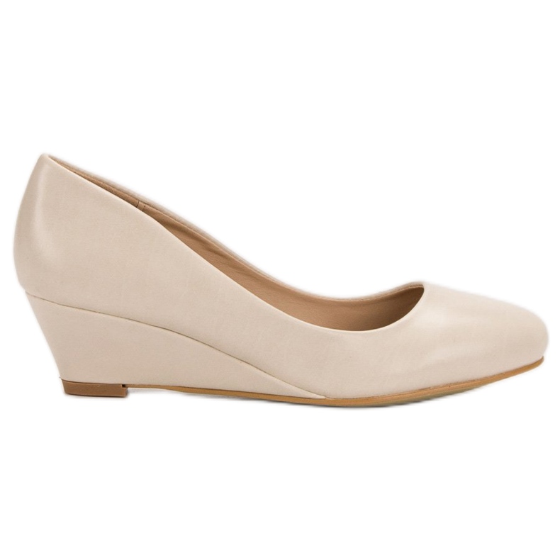 Small Swan Bombas de cuña marrón Small Swan Bombas de cuña marrón