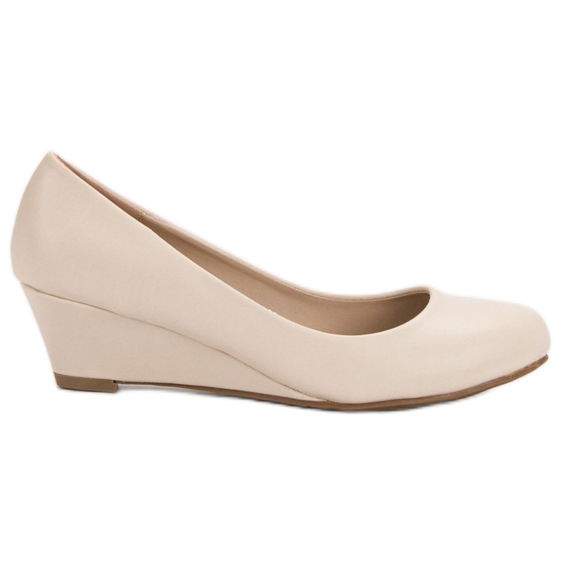 Small Swan Bombas de cuña marrón Small Swan Bombas de cuña marrón