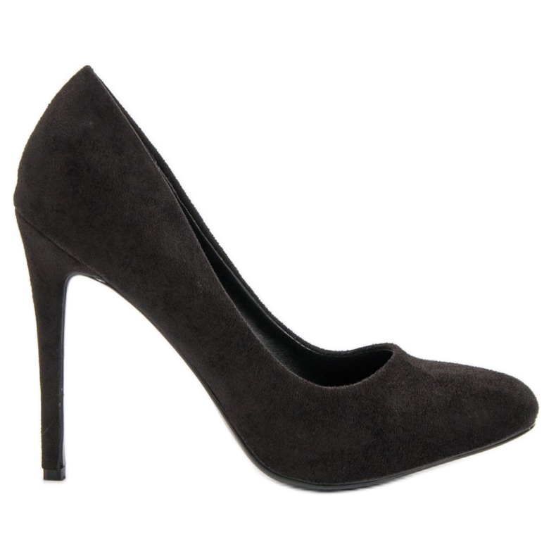 SHELOVET Tacones de ante negros