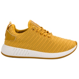 SHELOVET Calzado textil de moda amarillo