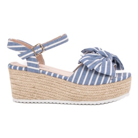 Seastar Sandalias de cuña con lazo azul