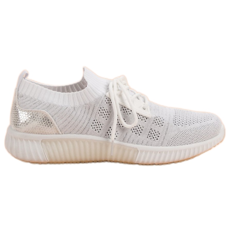 Primavera Zapatos sin cordones blancos