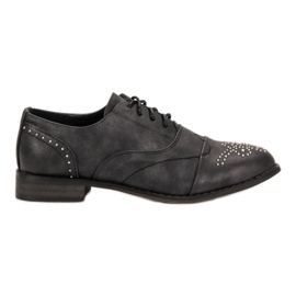 Primavera Brogues con diamantes de imitación gris Primavera Brogues con diamantes de imitación gris
