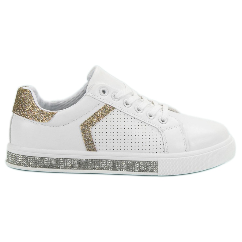 Ideal Shoes Calzado deportivo con circonita cúbica blanco
