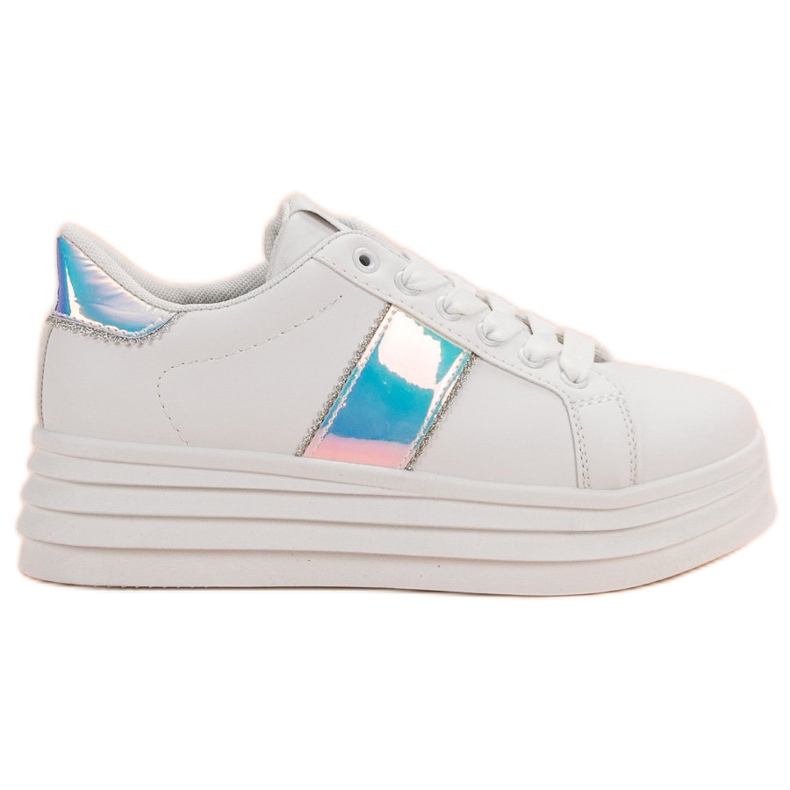 SHELOVET Zapatos blancos en la plataforma