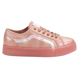 SHELOVET Zapatos casuales para mujer rosa