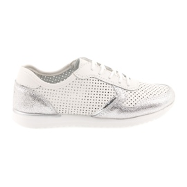 Zapatillas deportivas de mujer Filippo 737 blancas y plateadas blanco gris