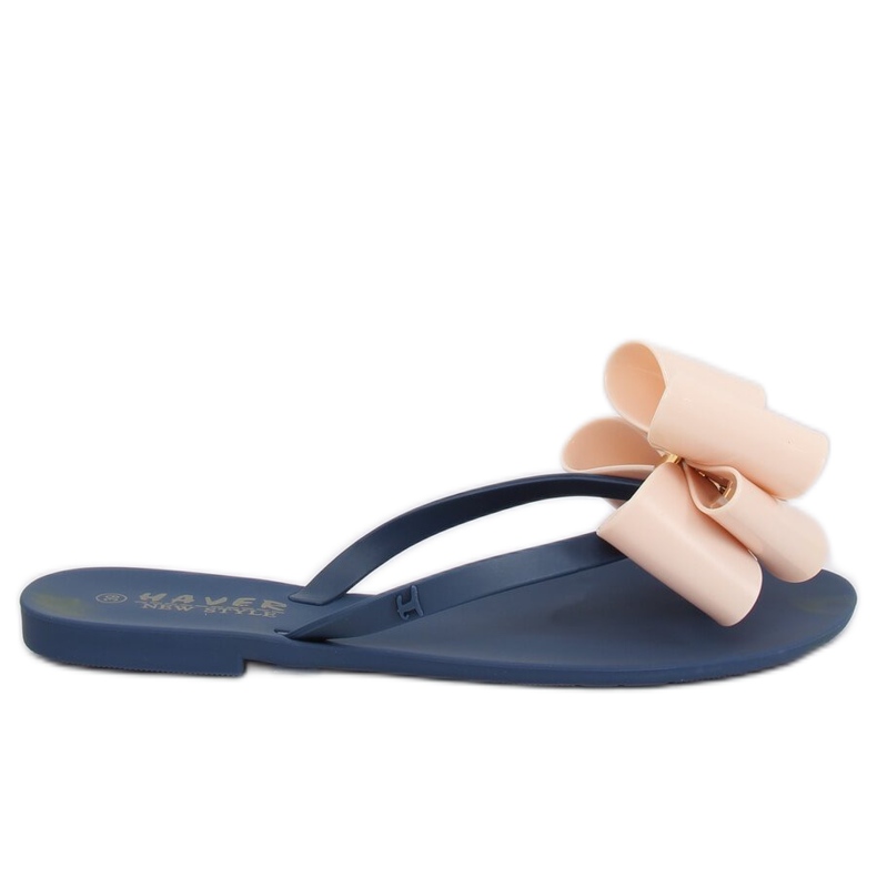 Chanclas meliski azul marino-beige KM104 NAVY / D.BEIGE marrón