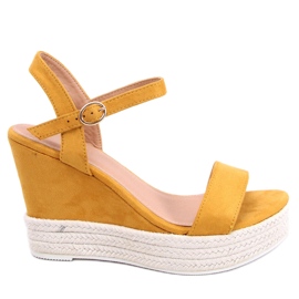 Sandalias de cuña amarillas JS-2952 Yellow amarillo