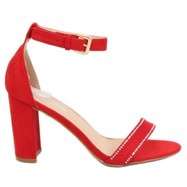 Sandalias en el poste rojo A8020 Rojo