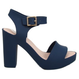 Sandalias de tacón Meliski KM202 Azul marino