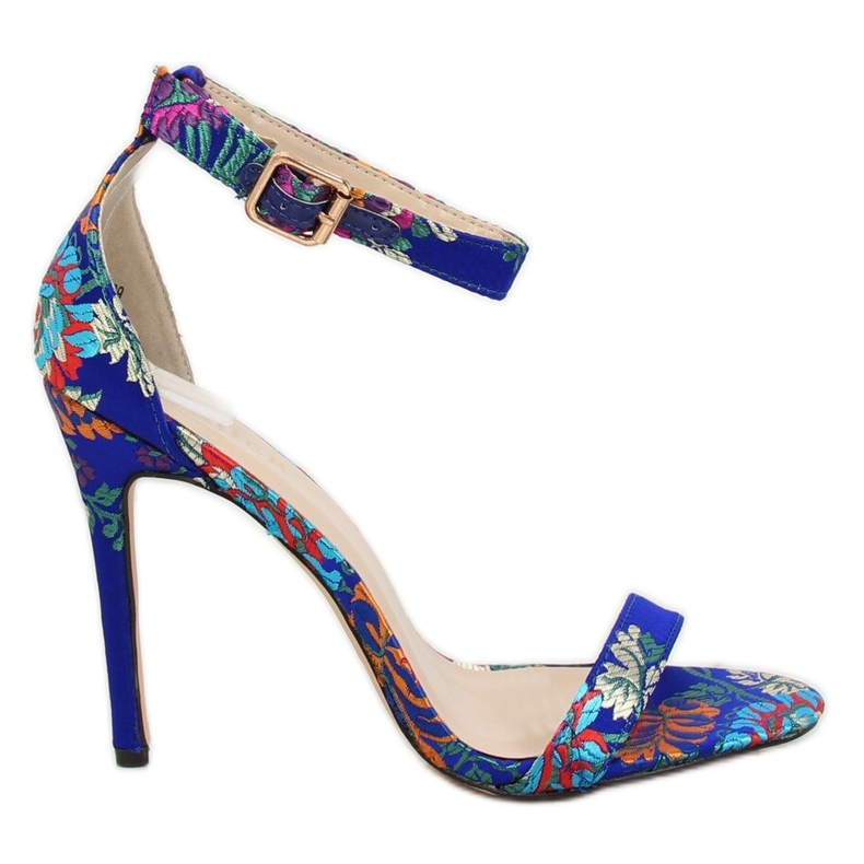 Sandalias orientales azul marino KSL708 Azul multicolor