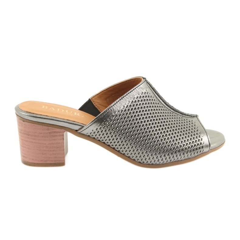 Badura Capas de cuero a puertas de trabajo para mujeres 5311 Plata gris Badura Capas de cuero a puertas de trabajo para mujeres 5311 Plata gris